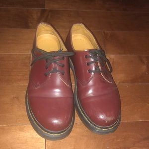 Burgundy doc martens